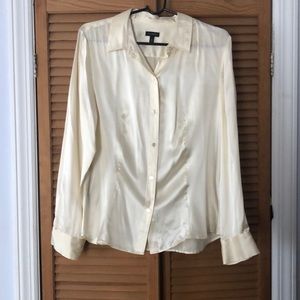 Talbots button down silk shirt
